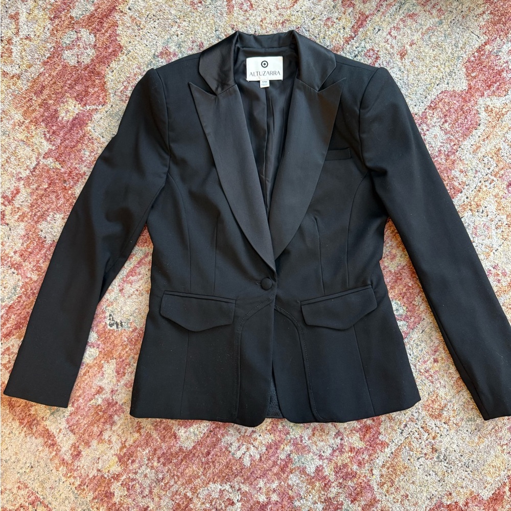 Altuzarra for Target black  tuxedo blazer with peplum hem. Size M - Picture 8 of 11